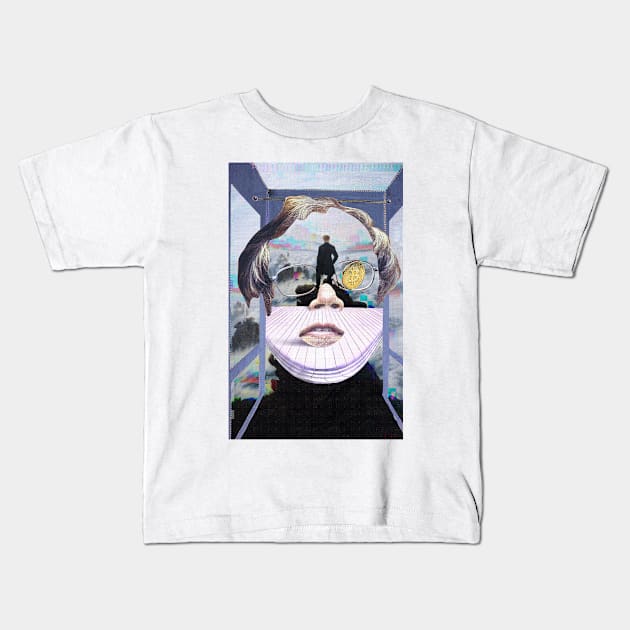 Face of Satoshi #11 Kids T-Shirt by CyberRex